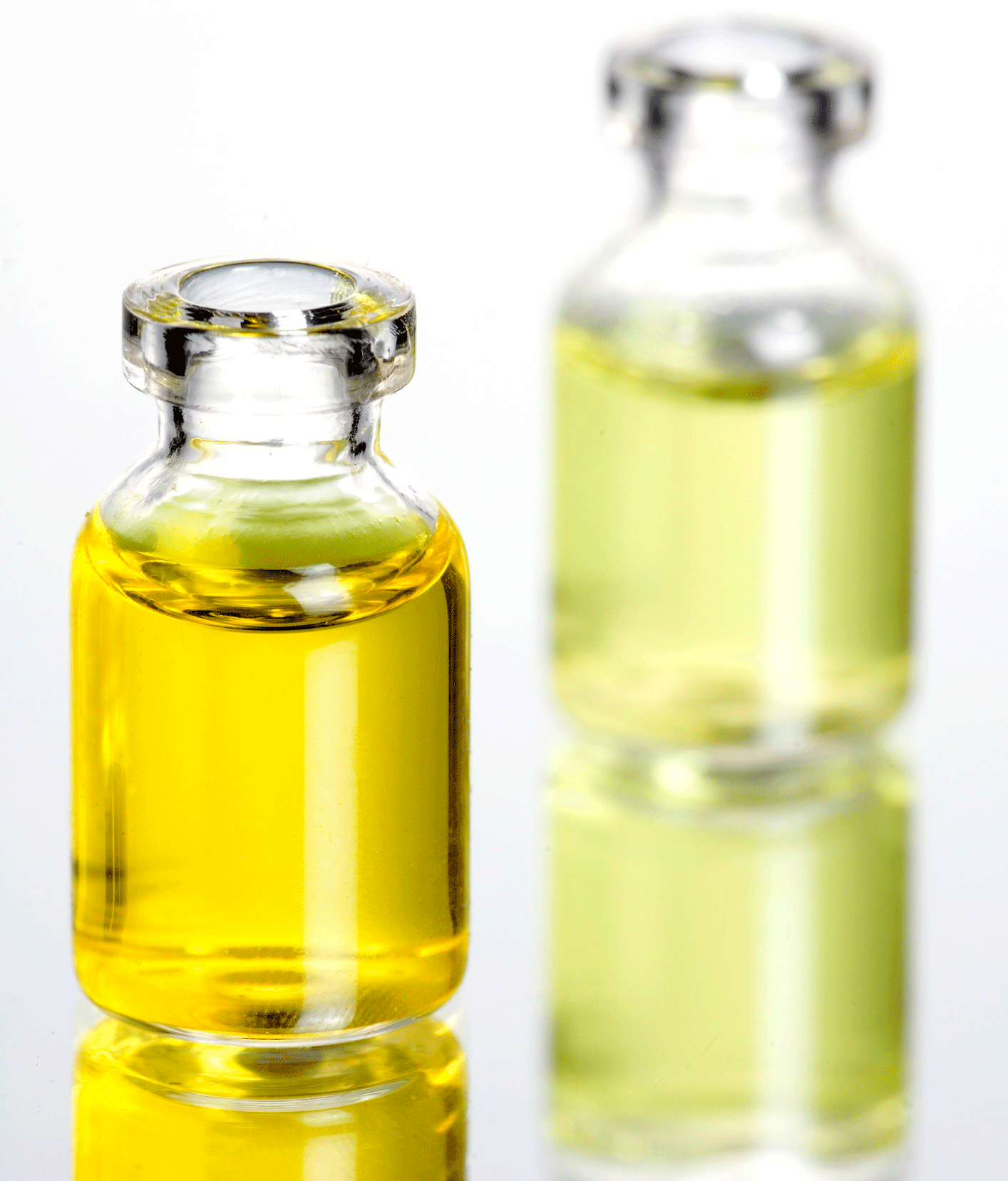 Two bottles of omega-3 oil